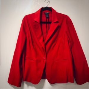 Red Soho plus size blazer